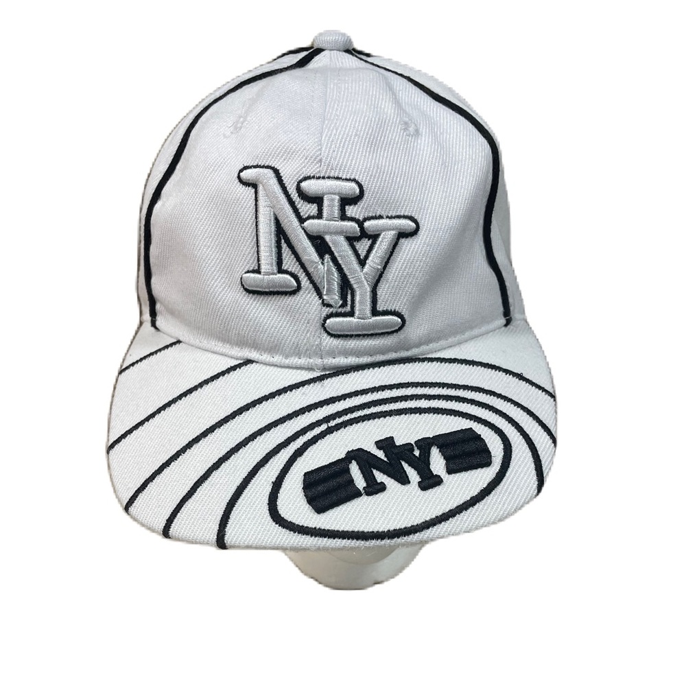 New York NY Hat Black White Adjustable 100% Cotton Cap Lanza Unique Read